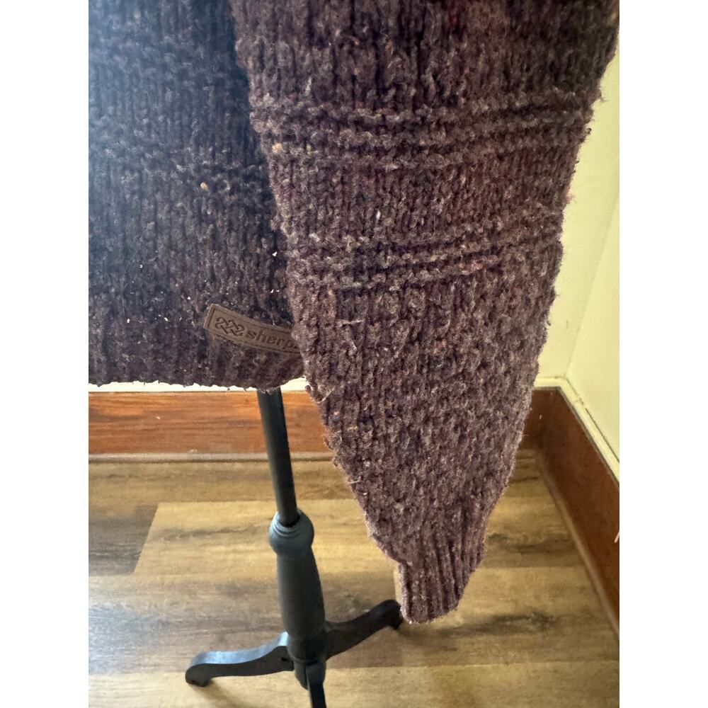 Sherpa Adventure Gear Sweater XL Brown Chunky Knit Textured Outdoor - Picture 5 of 9